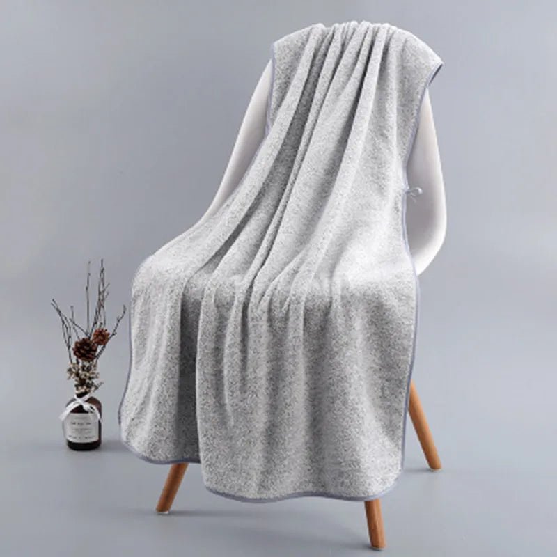 Ultra - Soft Bamboo Charcoal Coral Velvet Bath Towel - Absorbent & Eco - Friendly! - Bamboo Can Do
