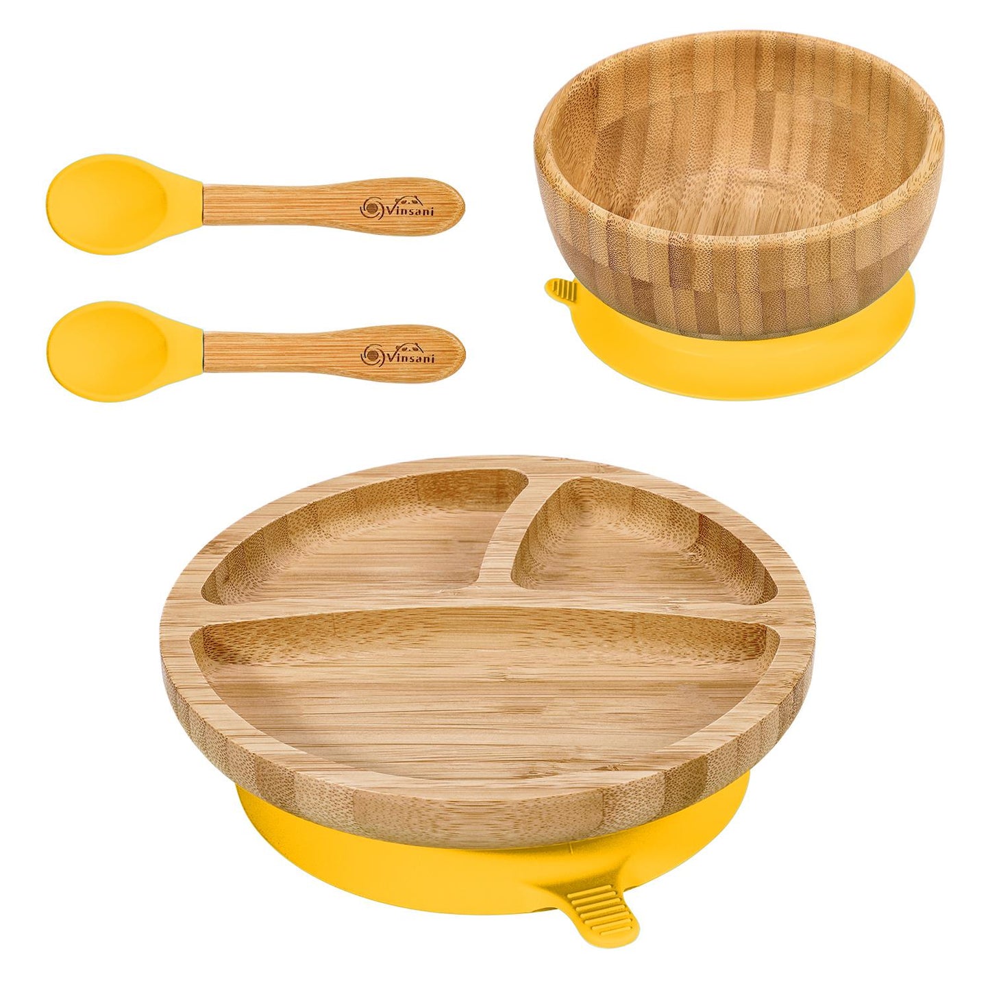 BAMBOO BOWL, ROUND PLATE & SPOON SET - Bamboo Can Do