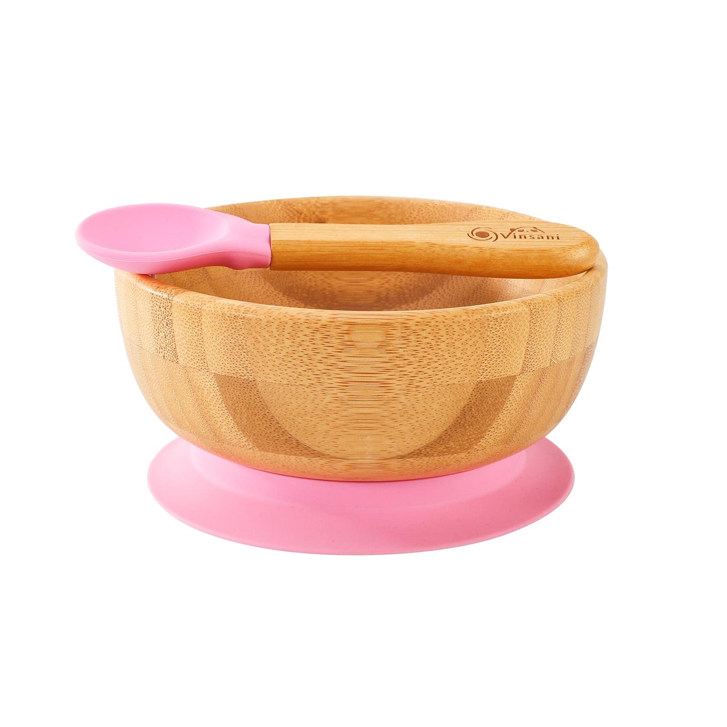 Bamboo Baby Bowl & Spoon Set - Suction Base, Easy Clean, Anti - Scalding Design - Bamboo Can Do