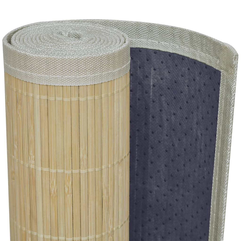 Natural Bamboo Rug - Easy Clean with Non - Slip Backing - Bamboo Can Do