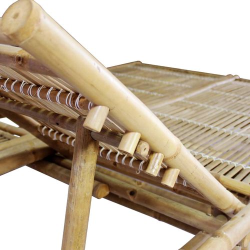 Double Bamboo Sun Lounger with 3 Reclining Positions - Easy Assembly! - Bamboo Can Do