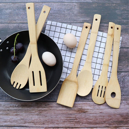 Non - stick Bamboo Kitchen Utensils Set - Bamboo Can Do