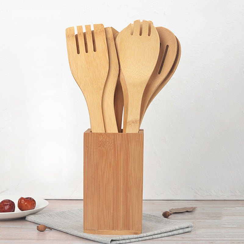 Non - stick Bamboo Kitchen Utensils Set - Bamboo Can Do