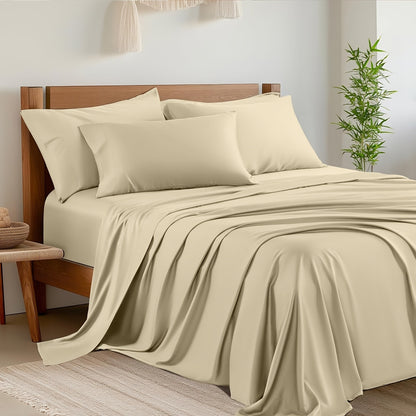 Bamboo Rayon 6pcs Bed Sheet Sets