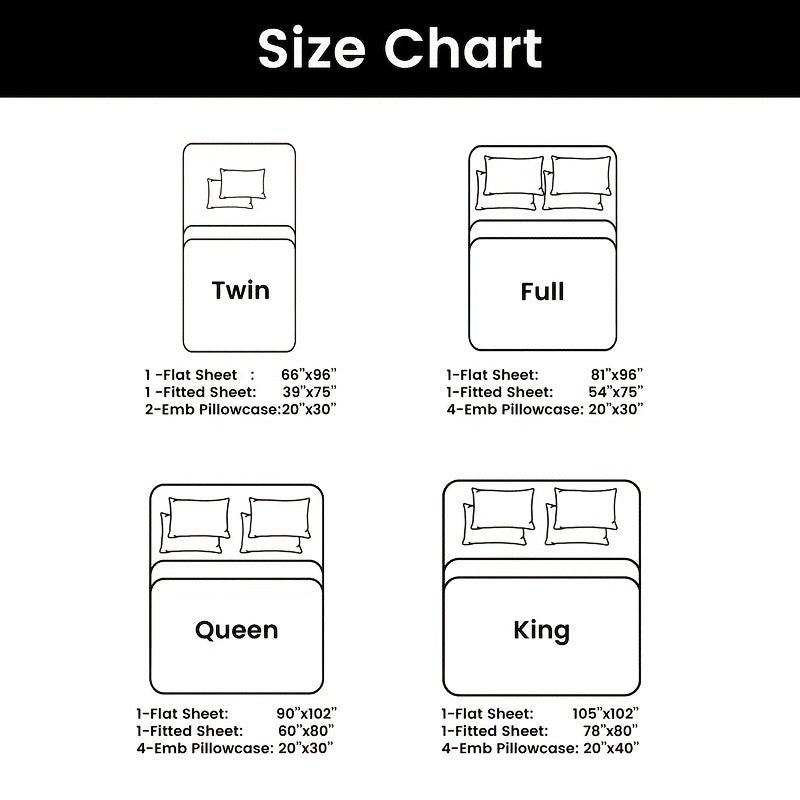 Bamboo Rayon 6pcs Bed Sheet Sets