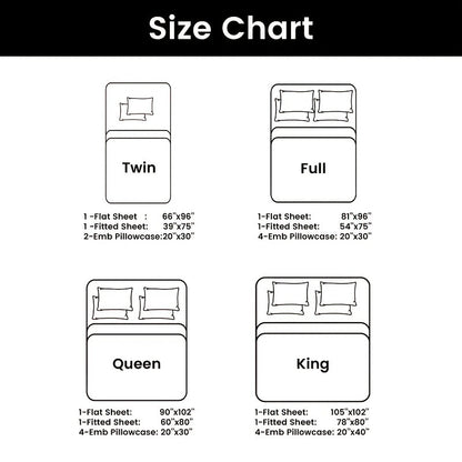 Bamboo Rayon 6pcs Bed Sheet Sets