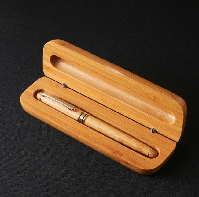 Ball Point Pen In Beautiful Personalised Crafted Bamboo Box .. The Perfect Gift! - Bamboo Can Do
