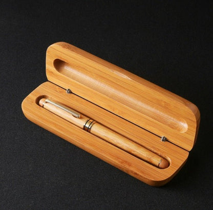 Ball Point Pen In Beautiful Personalised Crafted Bamboo Box .. The Perfect Gift! - Bamboo Can Do