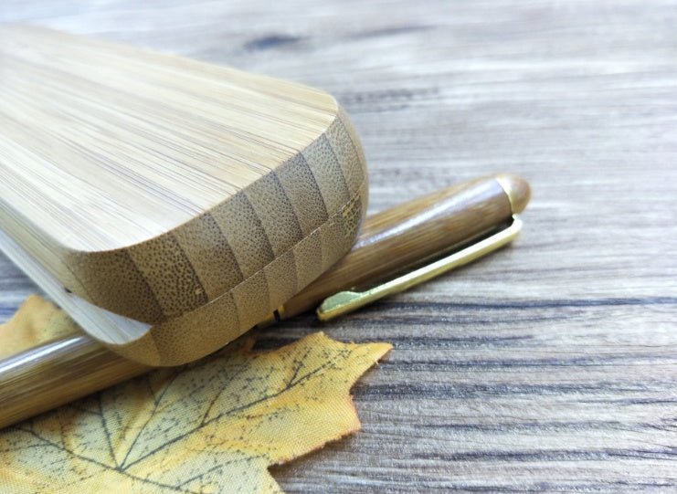 Ball Point Pen In Beautiful Personalised Crafted Bamboo Box .. The Perfect Gift! - Bamboo Can Do