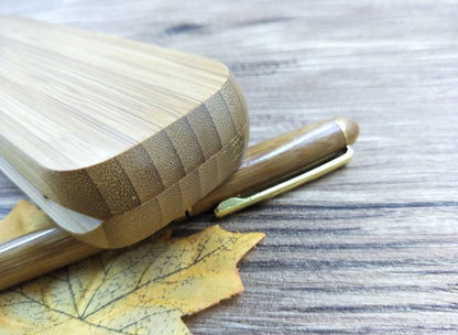 Ball Point Pen In Beautiful Personalised Crafted Bamboo Box .. The Perfect Gift! - Bamboo Can Do