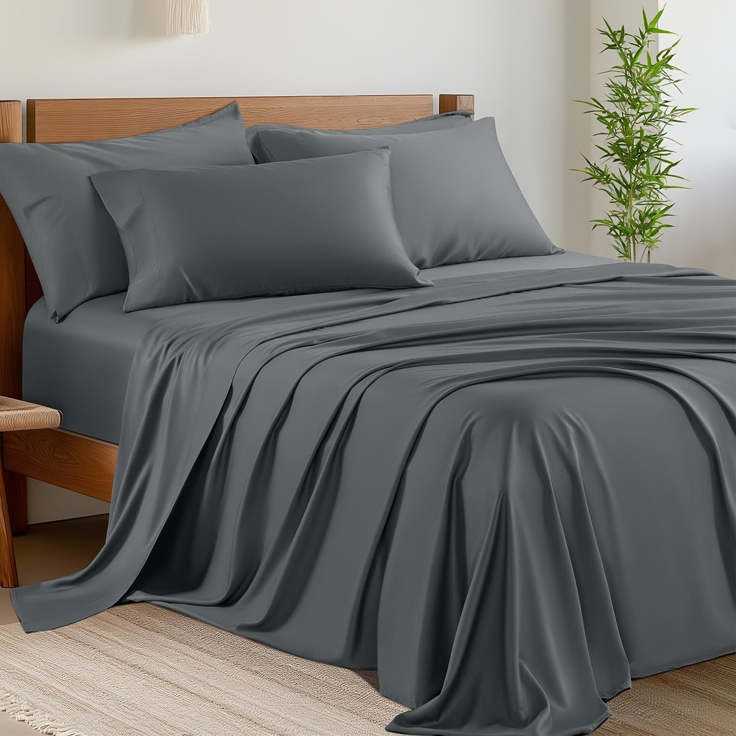 Bamboo Rayon 6pcs Bed Sheet Sets