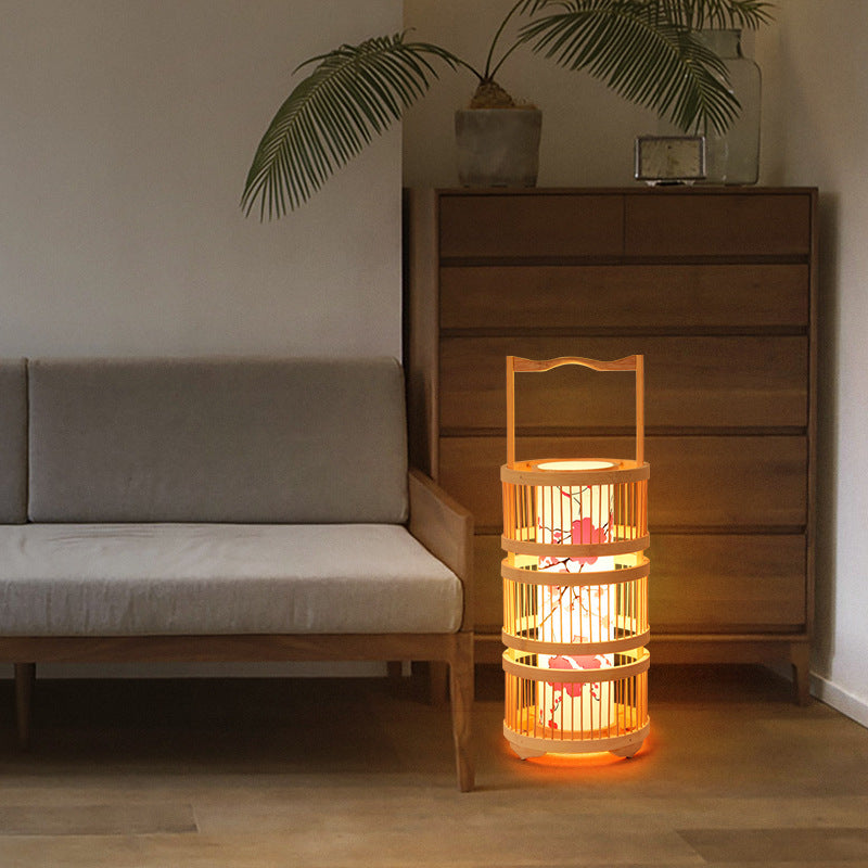 Beautiful Bamboo Floor or Table Lamp