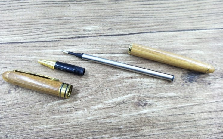 Ball Point Pen In Beautiful Personalised Crafted Bamboo Box .. The Perfect Gift! - Bamboo Can Do