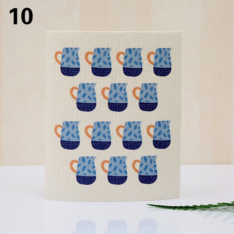 Eco - Friendly Super Absorbent Bamboo Dishcloth - Quick Dry & Easy Cleanup In Multple Fun Designs! - Bamboo Can Do