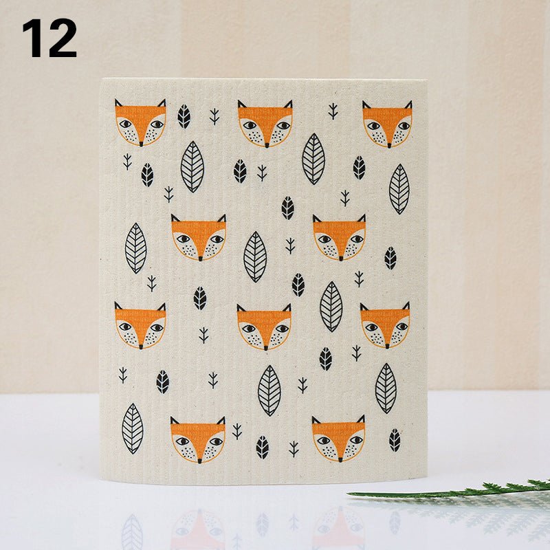 Eco - Friendly Super Absorbent Bamboo Dishcloth - Quick Dry & Easy Cleanup In Multple Fun Designs! - Bamboo Can Do