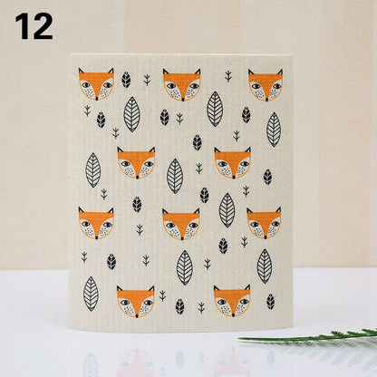 Eco - Friendly Super Absorbent Bamboo Dishcloth - Quick Dry & Easy Cleanup In Multple Fun Designs! - Bamboo Can Do