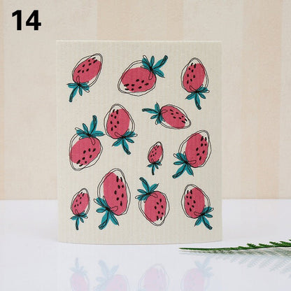 Eco - Friendly Super Absorbent Bamboo Dishcloth - Quick Dry & Easy Cleanup In Multple Fun Designs! - Bamboo Can Do