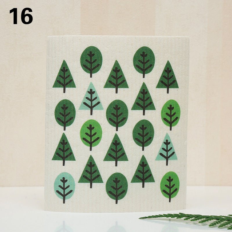 Eco - Friendly Super Absorbent Bamboo Dishcloth - Quick Dry & Easy Cleanup In Multple Fun Designs! - Bamboo Can Do