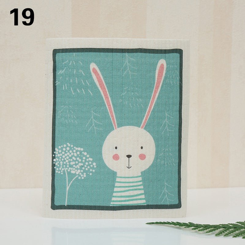 Eco - Friendly Super Absorbent Bamboo Dishcloth - Quick Dry & Easy Cleanup In Multple Fun Designs! - Bamboo Can Do