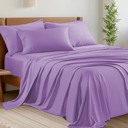 Bamboo Rayon 6pcs Bed Sheet Sets