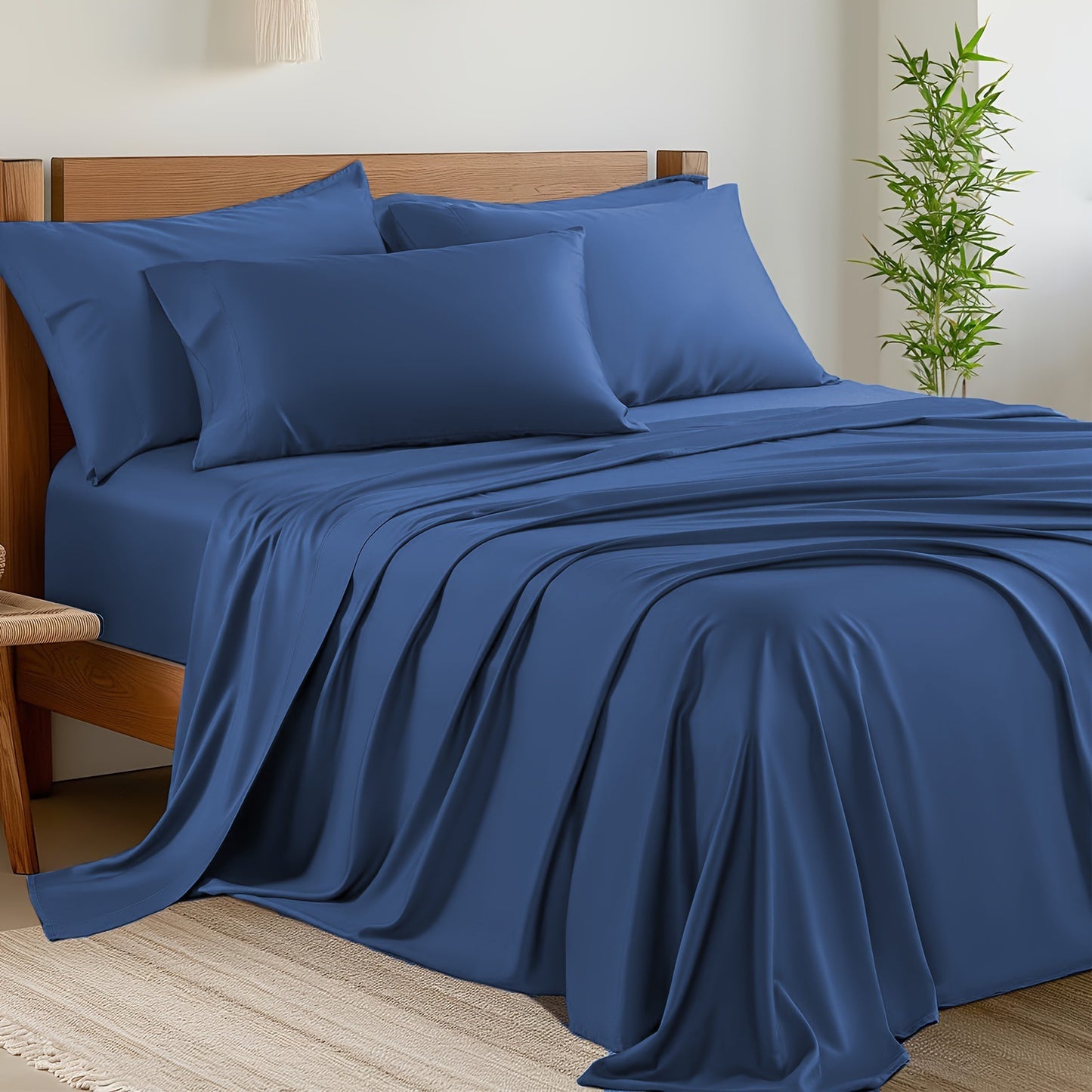 Bamboo Rayon 6pcs Bed Sheet Sets