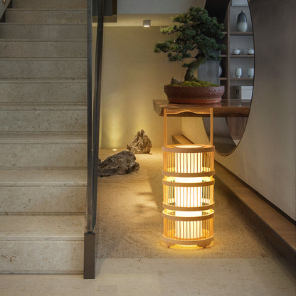 Beautiful Bamboo Floor or Table Lamp