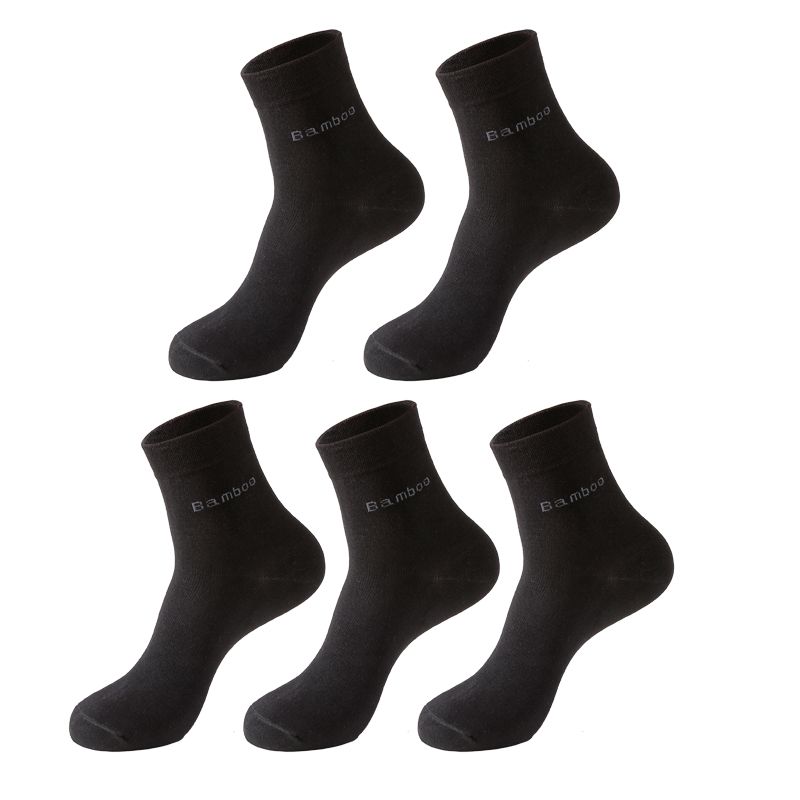 Bamboo Bliss: 5 Pairs of Soft, Stylish Casual Socks for Everyday Comfort - Bamboo Can Do