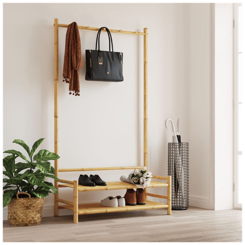 vidaXL Clothes Rack with Shelves 103x40x183 cm Bamboo