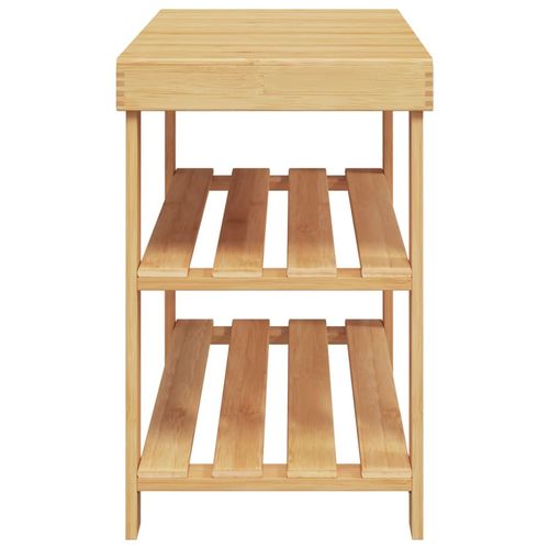 vidaXL Shoe Rack 3-Tier 70x27.5x45 cm Bamboo