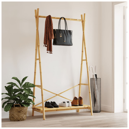 vidaXL Clothes Rack with Shelf 102x50x190 cm Bamboo