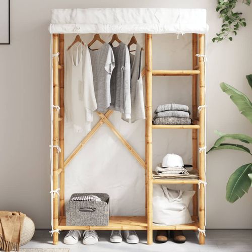 Elegant Bamboo Wardrobe - Stylish Storage Solution 110x45x170 cm - Bamboo Can Do