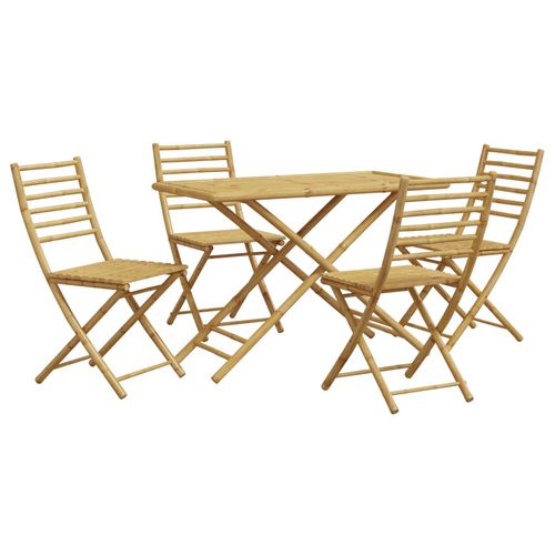 vidaXL 5 Piece Garden Dining Set Bamboo - Bamboo Can Do
