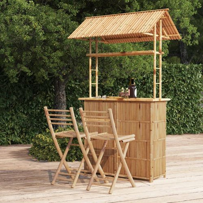 Elegant 3 - Piece Bamboo Bar Set – Stylish Comfort for Your Outdoor Space - Bamboo Can Do