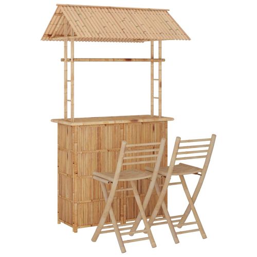 Elegant 3 - Piece Bamboo Bar Set – Stylish Comfort for Your Outdoor Space - Bamboo Can Do