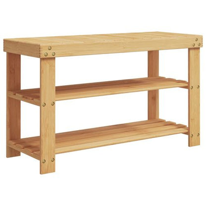 vidaXL Shoe Rack 3-Tier 70x27.5x45 cm Bamboo